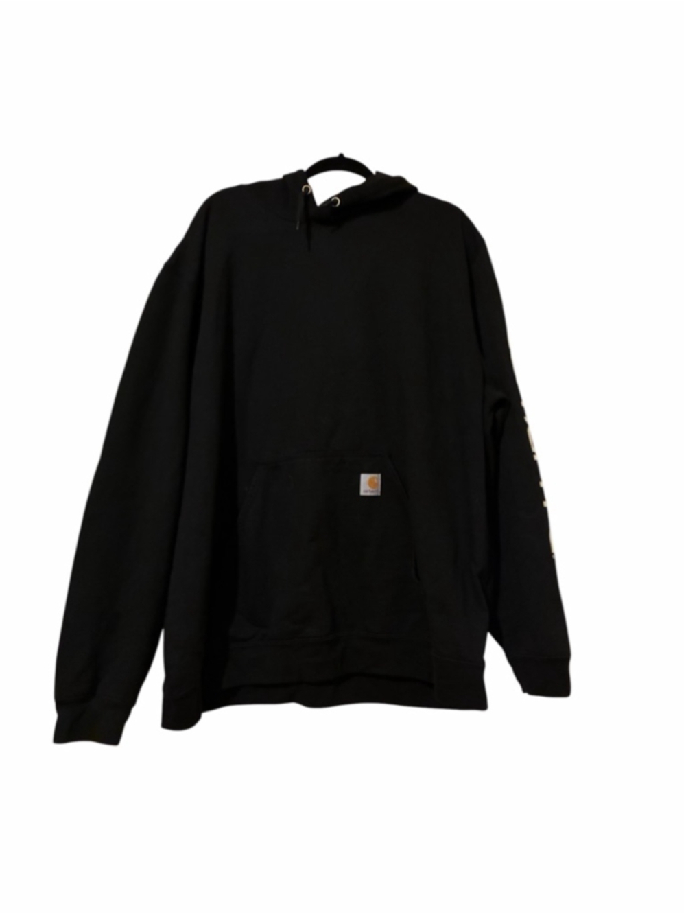 Men's Carhartt Black Hoodie Sweatshirt XXL IRR 2XL